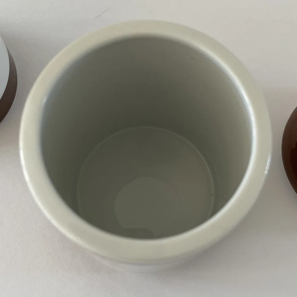 Williams‎ Sonoma Chocolatier Sugar Bowl & Creamer Set Brown White Japan